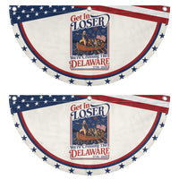 Get In Loser We're Crossing The Delaware 1776 to 2026 Retro Patriotic Fan Flag Funny George Washington Fireworks Semiquincentennial