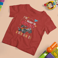 Crush Kindergarten T Shirt For Kid Monster Truck I'm Ready First Day Back To School Retro - Wonder Print Shop