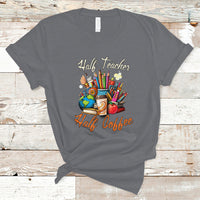 Teacher T Shirt Half Teacher Half Coffee Funny Teacher's Life T-Shirt, Coffee Power, Back To School Shirt, Gift For Teacher, Funny Teaching - Wonder Print Shop