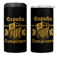 Reino De Espana Campeones Crest Graphic 4 in 1 Can Cooler Tumbler Vintage Spain Champions 2 Stars Spanish Pride Sports Fan