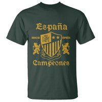 Reino De Espana Campeones Crest Graphic T Shirt Vintage Spain Champions 2 Stars Spanish Pride Sports Fan