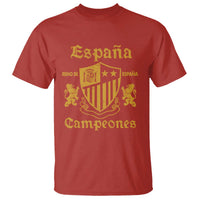 Reino De Espana Campeones Crest Graphic T Shirt Vintage Spain Champions 2 Stars Spanish Pride Sports Fan