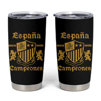 Reino De Espana Campeones Crest Graphic Tumbler Cup Vintage Spain Champions 2 Stars Spanish Pride Sports Fan