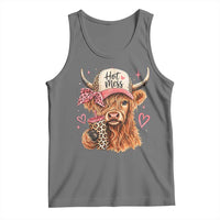 Hot Mess Highland Cow Pink Leopard Coquette Tank Top Cute Western Country Mom Life
