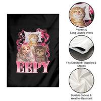 Eepy Sleepy Cats Y2K Bootleg Meme Graphic Garden Flag Funny Internet Culture Humor