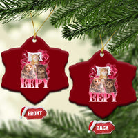 Eepy Sleepy Cats Y2K Bootleg Meme Graphic Ceramic Ornament Funny Internet Culture Humor