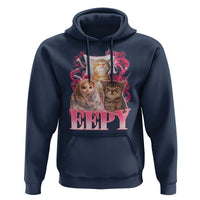 Eepy Sleepy Cats Y2K Bootleg Meme Graphic Hoodie Funny Internet Culture Humor