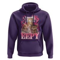Eepy Sleepy Cats Y2K Bootleg Meme Graphic Hoodie Funny Internet Culture Humor