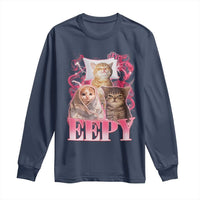 Eepy Sleepy Cats Y2K Bootleg Meme Graphic Long Sleeve Shirt Funny Internet Culture Humor