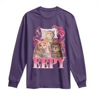Eepy Sleepy Cats Y2K Bootleg Meme Graphic Long Sleeve Shirt Funny Internet Culture Humor