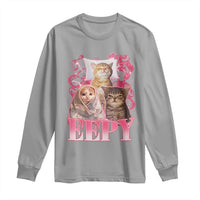 Eepy Sleepy Cats Y2K Bootleg Meme Graphic Long Sleeve Shirt Funny Internet Culture Humor