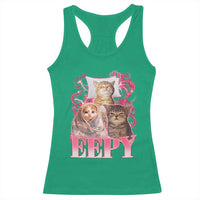 Eepy Sleepy Cats Y2K Bootleg Meme Graphic Racerback Tank Top Funny Internet Culture Humor