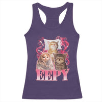 Eepy Sleepy Cats Y2K Bootleg Meme Graphic Racerback Tank Top Funny Internet Culture Humor