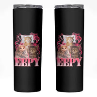 Eepy Sleepy Cats Y2K Bootleg Meme Graphic Skinny Tumbler Funny Internet Culture Humor