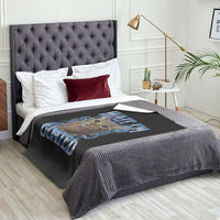 Funny Cat Blue Flame Y2K Bootleg Meme Graphic Throw Blanket Wait Im Goated Retro Internet Culture Humor
