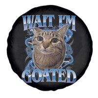 Funny Cat Blue Flame Y2K Bootleg Meme Graphic Spare Tire Cover Wait Im Goated Retro Internet Culture Humor