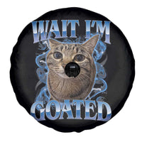Funny Cat Blue Flame Y2K Bootleg Meme Graphic Spare Tire Cover Wait Im Goated Retro Internet Culture Humor