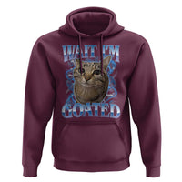 Funny Cat Blue Flame Y2K Bootleg Meme Graphic Hoodie Wait Im Goated Retro Internet Culture Humor