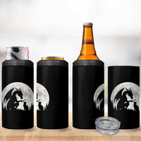 Dragon Boop Cat Full Moon Graphic 4 in 1 Can Cooler Tumbler Cute Fantasy Animal RPG Gamers