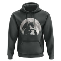 Dragon Boop Cat Full Moon Graphic Hoodie Cute Fantasy Animal RPG Gamers