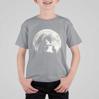 Dragon Boop Cat Full Moon Graphic T Shirt For Kid Cute Fantasy Animal RPG Gamers