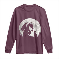 Dragon Boop Cat Full Moon Graphic Long Sleeve Shirt Cute Fantasy Animal RPG Gamers