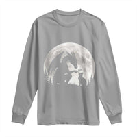 Dragon Boop Cat Full Moon Graphic Long Sleeve Shirt Cute Fantasy Animal RPG Gamers