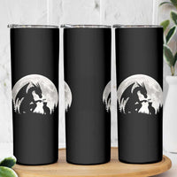 Dragon Boop Cat Full Moon Graphic Skinny Tumbler Cute Fantasy Animal RPG Gamers