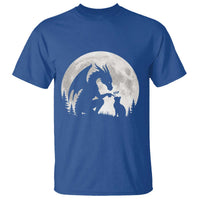 Dragon Boop Cat Full Moon Graphic T Shirt Cute Fantasy Animal RPG Gamers