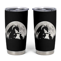 Dragon Boop Cat Full Moon Graphic Tumbler Cup Cute Fantasy Animal RPG Gamers