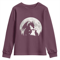 Dragon Boop Cat Full Moon Graphic Youth Sweatshirt Cute Fantasy Animal RPG Gamers