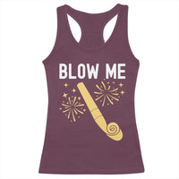 Funny Offensive Blow Me Racerback Tank Top Adult Humor Party Celebration - Wonder Print Shop