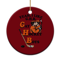 Yeah I Like GHB Gay Hockey Boys Ceramic Ornament LGBTQ Pride Hockey Fan - Wonder Print Shop