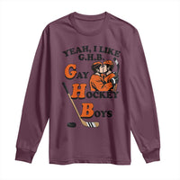Yeah I Like GHB Gay Hockey Boys Long Sleeve Shirt LGBTQ Pride Hockey Fan - Wonder Print Shop