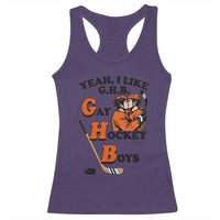 Yeah I Like GHB Gay Hockey Boys Racerback Tank Top LGBTQ Pride Hockey Fan - Wonder Print Shop