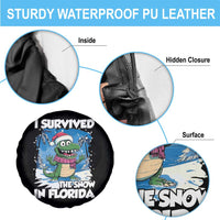 I Survived The Snow In Florida Spare Tire Cover Funny Crocodile
