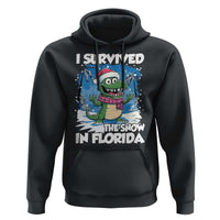 I Survived The Snow In Florida Hoodie Funny Crocodile