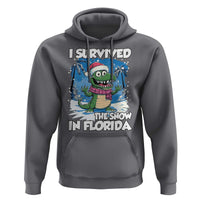I Survived The Snow In Florida Hoodie Funny Crocodile
