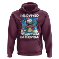 I Survived The Snow In Florida Hoodie Funny Crocodile
