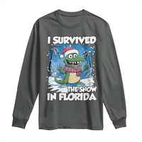 I Survived The Snow In Florida Long Sleeve Shirt Funny Crocodile