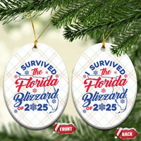 I Survived The Florida Blizzard Of 2025 Ceramic Ornament - Wonder Print Shop