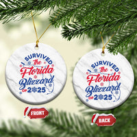 I Survived The Florida Blizzard Of 2025 Ceramic Ornament - Wonder Print Shop