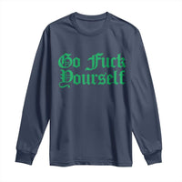 Fanone Officer Go F Yourself Long Sleeve Shirt Edgy Rebellious Attitude