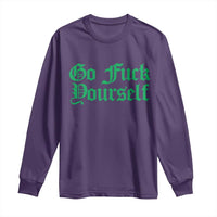 Fanone Officer Go F Yourself Long Sleeve Shirt Edgy Rebellious Attitude