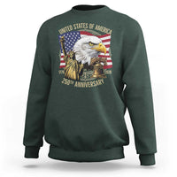 USA 250th Anniversary 1776 2026 4th of July Sweatshirt Patriotic Eagle Liberty Bell Statue of Liberty Graphic