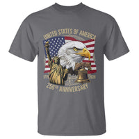 USA 250th Anniversary 1776 2026 4th of July T Shirt Patriotic Eagle Liberty Bell Statue of Liberty Graphic