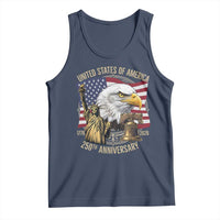 USA 250th Anniversary 1776 2026 4th of July Tank Top Patriotic Eagle Liberty Bell Statue of Liberty Graphic