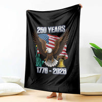 250 Years of Freedom 1776 2026 Patriotic Eagle Throw Blanket 4th of July American Flag Liberty Bell Statue of Liberty