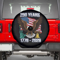 250 Years of Freedom 1776 2026 Patriotic Eagle Spare Tire Cover 4th of July American Flag Liberty Bell Statue of Liberty