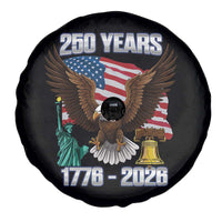 250 Years of Freedom 1776 2026 Patriotic Eagle Spare Tire Cover 4th of July American Flag Liberty Bell Statue of Liberty